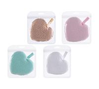 minkissy Set Di 4 Spugnette Detergenti Per Il Viso A Forma Di Cuore Per La Rimozione Del Trucco Per Una Pulizia Profonda Dei Pori Esfoliazione E Ritenzione Naturale Dellidratazione