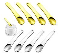 minkissy Set Di 8 Spatole Per Il Trucco in Metallo Per La Miscelazione Di Per Il Strumenti Per La Della Pelle Cucchiai Per Crema Manico Bellezza Adatta Ai Viaggi