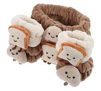 minkissy Set Di Fascia Per Il Lavaggio Del Viso E Braccialetti Per Spa E Trucco in Morbido Pile Comodi E Facili Da Indossare
