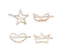minkissy Set Di Forcine Love - 4 Pezzi Di Forcine Geometriche Squisite A Forma Di Cuore E A Forma Di Orecchio Per Acconciature Da Bambina