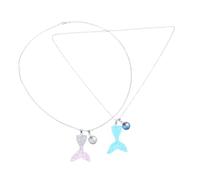 minkissy Set Di Gioielli Con Coda Di Sirena 2 Pezzi Collana Con Pendente A Forma Di Pesce Bracciale Sfumato Per Donne E Ragazze Spiaggia Feste Matrimoni Serate Occasioni Speciali