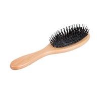 minkissy Set Spazzola in Legno con Setole di Cinghiale e Pettine a Cuscino Ergonomico con Pulitore Incluso per Massaggio del Capelluto e Styling Efficiente Colore Casuale