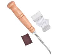 minkissy Set Tagliapane in Acciaio Inox 304 Manico in Legno Ergonomico, Lama Curva per Incidere Impasti, Utensili per Cottura Pane Fatto in Casa, Adatto a Cucina e Ristoranti