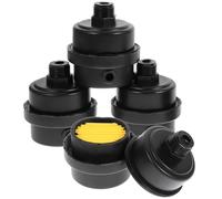 minkissy Silenziatore in 4 Compressore per d Filtro Pezzi Aria Ricambio Plastico Riduzione Rumore Accessorio per Compressore Nero