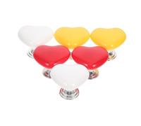 minkissy Sollevatore Per Coperchio Del Water Pulsante Superiore in Plastica Pulsante A Forma Di Cuore Per Cisterna Per Bagno