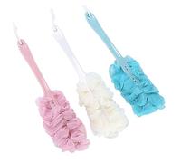 minkissy spazzola da bagno a manico lungo pennello esfoliante palline da bagno spazzola per il lavaggio del corpo cordini spugne scrubber da bagno spugna da fare un bagno garza a255