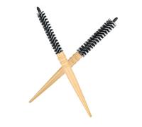 minkissy Spazzola Rotonda Per Chioma in Legno 2 Pezzi, Spazzola Antistatica a Rulli Per Lo Styling, Pettine Per Massaggio Cuoio Capelluto, Set Spazzole Per Chioma Femminile Portatile