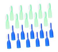 minkissy Spazzolino da Denti Mini 20 Pezzi Plastica Resistente Design a Manicotto Dita Facile da Usare per Prigione Istituti Penitenziari Centri di Detenzione Doppio Colore