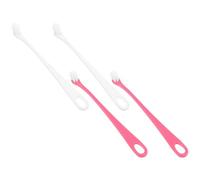 minkissy Spazzolino da Denti per Cani 4 Pezzi, Set Manuale Testina Compatta a 360°, Strumento per Pulizia Orale Cuccioli, Accessorio Igiene Dentale Animale Domestico