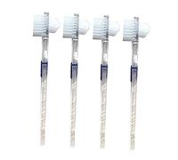 minkissy Spazzolino Per Denti Artificiali Fibre Di Nylon Resistenti Spazzola Bifacciale Per La Pulizia Delle Gengive