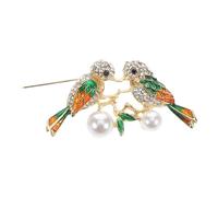 minkissy Spilla A Forma Di Gazza in Lega Di Zinco Elegante Gioiello Di Moda Spilla A Forma Di Animale Con Strass
