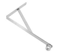 minkissy Staffa per Asta Armadio Triangolare in Acciaio Inox Argento | Supporto Laterale Robusto, Montaggio a Parete, Design Salvaspazio, Accesso Comodo per Appendere e Asciugare
