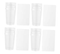 minkissy Stampino Per Unghie Trasparente Raschietto Per Nail Art Timbro Per Unghie Te Strumento Per Manicure Raschietti in Plastica Per Nail Art