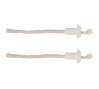 minkissy Stoppini per Lampada ad Alcool Facile da Usare 2 Pezzi Testa in Ceramica e Cotone Bianco Effetto di Combustione Fine, per Illuminazione Esterna e Patio