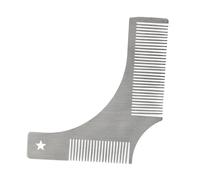 minkissy strumenti per la cura della barba balsamo baia cromo maniglia riempitivo gazebo parà pettine per barba da uomo strumenti per gli uomini guida alla barba Acciaio inossidabile Silver