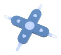 minkissy Strumento per Pulizia Orecchie e Naso Bimbo 4in1 Design a Croce in Pp e Pet Sicuro per Ragazzo Ragazza per Rimozione Cerume e Pulizia Unghie Blu