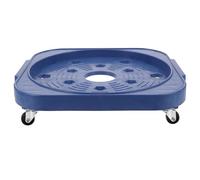 minkissy Supporto per Bombola di Gas Vassoio Mobile in Plastica e Acciaio Inox, Base Portante Ruote per Bombole Cucina e Trasporto Vasi da Fiori, Carrello di Stoccaggio senza Installazione