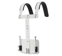 minkissy Supporto Regolabile per Rullante da Marcia in Alluminio Bianco con Tracolla Imbottita, Telaio Posteriore Leggero e Accessorio per Percussioni da Banda Musicale