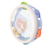 minkissy Tamburello Mano per Manico Ergonomico Strumento Musicale Educativo Leggero e Portatile Rosa con Campanellino per Sviluppo del Ritmo e Intelligenza Precoce