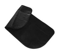 minkissy Tappetino Ignifugo per Stufa Nero in Poliestere e PVC, Protezione Pavimento Mezza Luna Resistente al Fuoco per Caminetti e Barbecue All'aperto