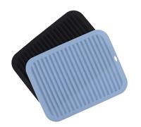 minkissy Tappetino Resistente al Calore in Silicone 2 Pezzi Fondo Antiscivolo, Supporto Portatile per Ferri Arricciacapelli e Piastre, Protezione per Piano di Lavoro per Viaggi e Uso