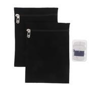 minkissy Tasca Interna Cerniera per Giacca e Cappotto, Organizer da Cucire Invisibile 2 Tasche Nascoste, Portapassaporto Sicuro per Viaggi, Adatto a Felpe Cappuccio e Blazer, Colore Nero