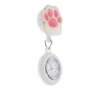 minkissy Tavolo appeso silicone orologio da tasca per infermiere medico infermiera Chi per donne guarda le donne orologio da infermiere attenzione ai medici orologio a clip quarzo bianca