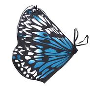 minkissy telo mare farfalla compleanno Spiaggia ala ragazza ragazze mantello forniture per feste Sciarpa di moda costume da festa del festival puntello cosplay di farfalle poliestere Blue