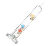 minkissy Termometro Galileo a Sfere Colorate in Vetro Piccolo, Decorazione da Tavolo per Interni e Ufficio, Indicatore Temperatura Galleggiante Celsius, Regalo Scientifico e Arredamento