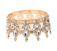 minkissy Tiara da sposa principessa corone della sposa per il matrimonio della sposa nuziale corone nuziali per il matrimonio Lega di zinco Golden