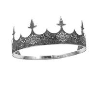 minkissy Tiara Fascia Per Da Festival Accessori Da Cavaliere Finta Vintage Da Re Per Il Ballo Di Fine Anno Uomo Costume Medievale Ragazzi Corone Dorate