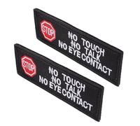 minkissy Toppe per Giubbotto Cani da Assistenza Ricamate 2 Pezzi, Identificatore Imbracatura Cane senza Contatto, Accessori Riflettenti per Gilet Animali Domestici Reattivi