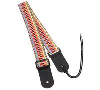 minkissy Tracolla per Ukulele Design Etnico in Cotone e Vera Pelle e Facile da Montare Regolabile Confortevole da Indossare