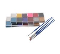 minkissy Trucco Lavabile Viso Colori Base d Acqua Kit Tavolozza Acquerelli Viso Cosplay Teatrale Body Art Per Adulti Ragazzo Ragazza Ragazza