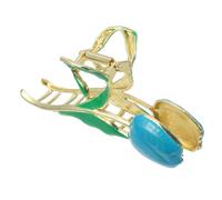 minkissy Tulip Thastride Tulipano Molletta Carino Per Clip Di Artiglio Tulipani Piccolo Fiore Rosa Scoppi Floreale Ragazzo Clip a Forma Di Artiglio Bello Metallo Blue