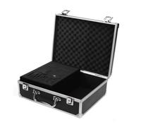 minkissy Valigetta Portautensili in Alluminio Nera Con Doppia Serratura e Schiuma Protettiva Spessa Dotata Di Maniglia e Divisori Rimovibili Misura