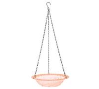minkissy Vasca per Uccelli Sospesa in Plastica Rosa con Bordo Largo e Forma a Ciotola Bassa, Facile da Pulire, Offre Stabilità per Piccoli Uccelli in Aree Verdi della Città