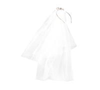 minkissy velo da sposa Accessori per matrimonio Accessori matrimonio i sposa acconciatura veli da velo per la veli della fascia Lega di zinco bianca