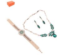 minkissy Verde Orologio da Polso Cristalli Set 1 Pezzo, con Donna | Acciaio Inossidabile, Lega e Magnete, Quadrante Unico, per Nozze e Occasioni Speciali