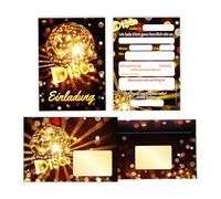 Minkocards 12 biglietti di invito con 12 buste per compleanno per bambini, discoteca VIP ragazzi ragazze adolescenti adulti inviti di compleanno