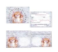 Minkocards 12 biglietti di invito, incl. 12 buste per compleanno per bambini, ragazze, gatti, inviti di compleanno