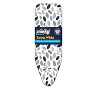 Minky Copriasse da stiro, extra largo, elasticizzato, grande, grigio, 122 x 43 cm