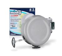 Minky Retractable Reel Bobina stendibiancheria Retrattile con 15 m di Spazio di Asciugatura, Polivinilcloruro, Grigio, 1x15 m, unità