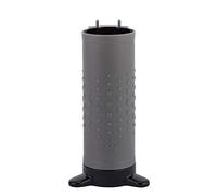 Minky Homecare 2 in 1 Styling Pod - Heat Resistant Soft Silicone Flat Iron and Curling Iron Holder and Styling Mat - Space Saving Bathroom Countertop Organizer - Grey