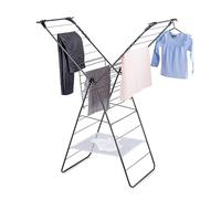 Minky Premium Sure Grip X-Tra Wing Stendibiancheria per interni ed esterni, bracci multiposizionali, stendibiancheria per oggetti più lunghi, spazio di asciugatura 24 m, grigio