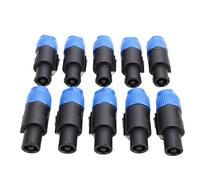 Minleshry Spina per Altoparlante con Design Twist Lock a 4 Pin (10 PCS) | Custodia in plastica resistente, meccanismo di bloccaggio sicuro, compatibilità ad alta potenza