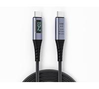 MINLIU Cavo Dati USB4, Cavo Di Ricarica Tipo-C 240W, Cavo video HD 8k@60HZ, Trasmissione 40Gbps Display Digitale a LED Cavo Dati in Nylon Intrecciato, compatibile con Thunderbolt 4/3 (1M)