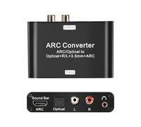 MINLIU Convertitore HDMI audio DAC audio ARC, da ottico a ottico+R/L+3,5 mm+adattatore ARC; supporta 192 KHz; 5.1