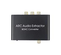 MINLIU Estrattore audio HDMI ARC, estrattore audio ARC e convertitore DAC 192 KHz, supporta audio digitale HDMI ad audio stereo analogico RCA L/R coassiale SPDIF e convertitore DAC stereo da 3,5 mm