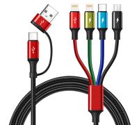 Minlu 4 in 2 Multi Cavo di Ricarica Cavo USB Multiplo con Trasferimento